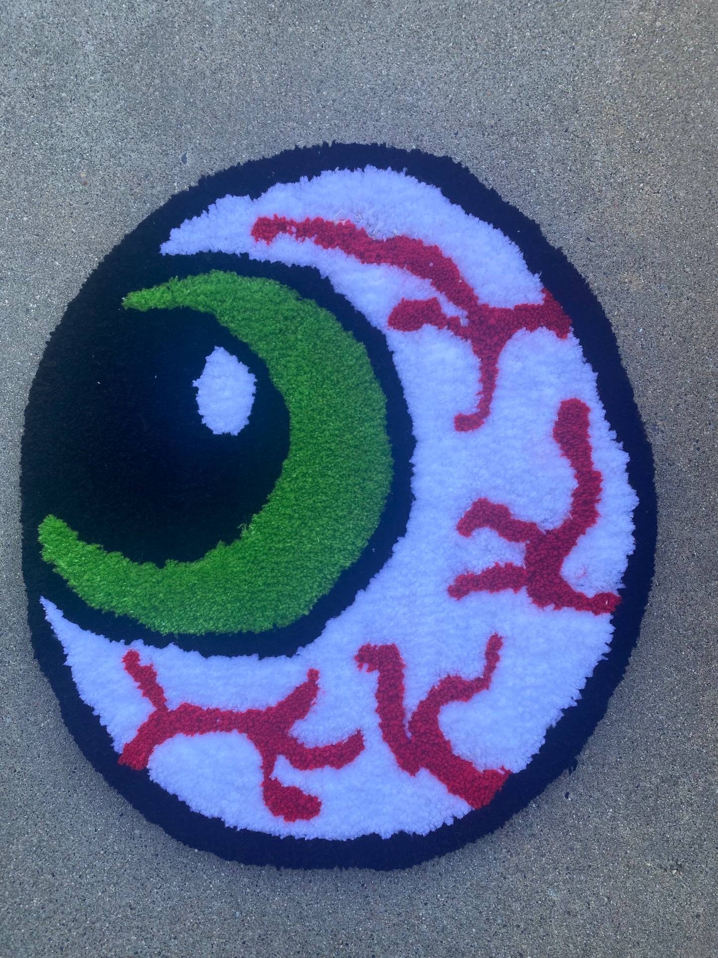 Bloodshot Eyeball Rug (Handmade)