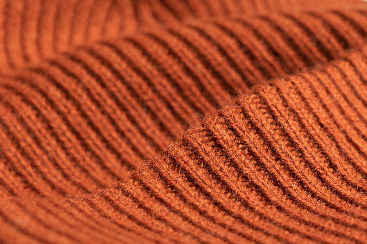 Rust Cashmere Merino Wool Beanie (Clear Label)